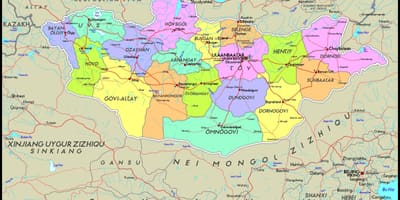 物理地图蒙古