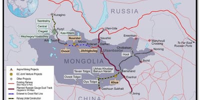 蒙古铁路线图