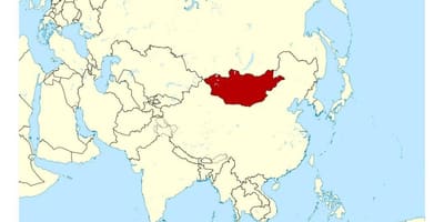 位置的蒙古蒙古国在世界地图