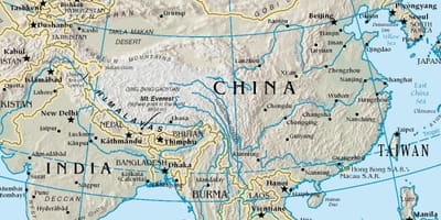 蒙古高原地图上的位置